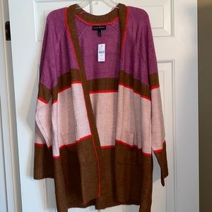 NWT Lane Bryant color block cardigan sweater